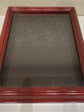 10" X 8" Glass Red Shadow Box 12"X 10"