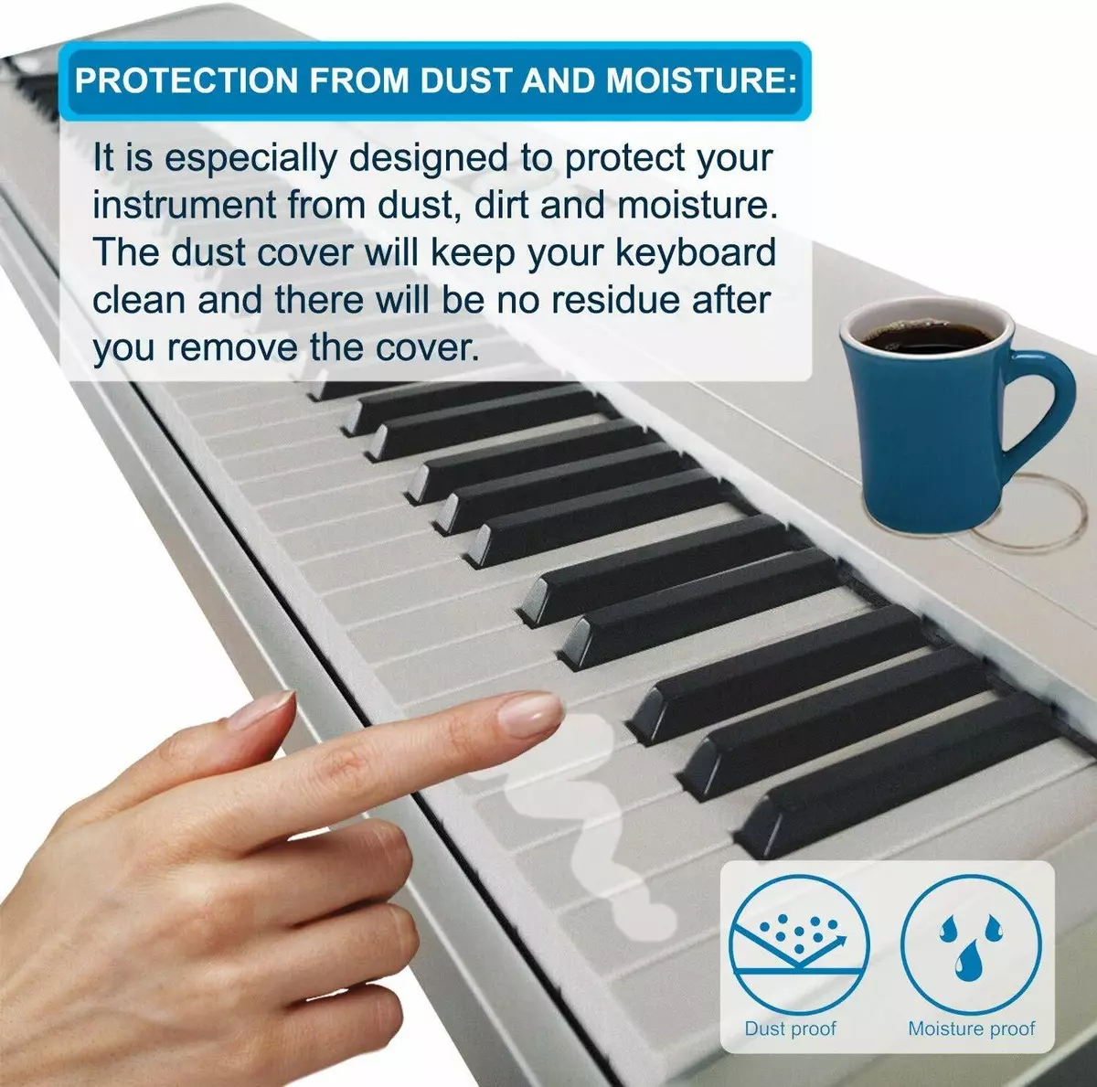 Keyboard piano 2024 dust cover