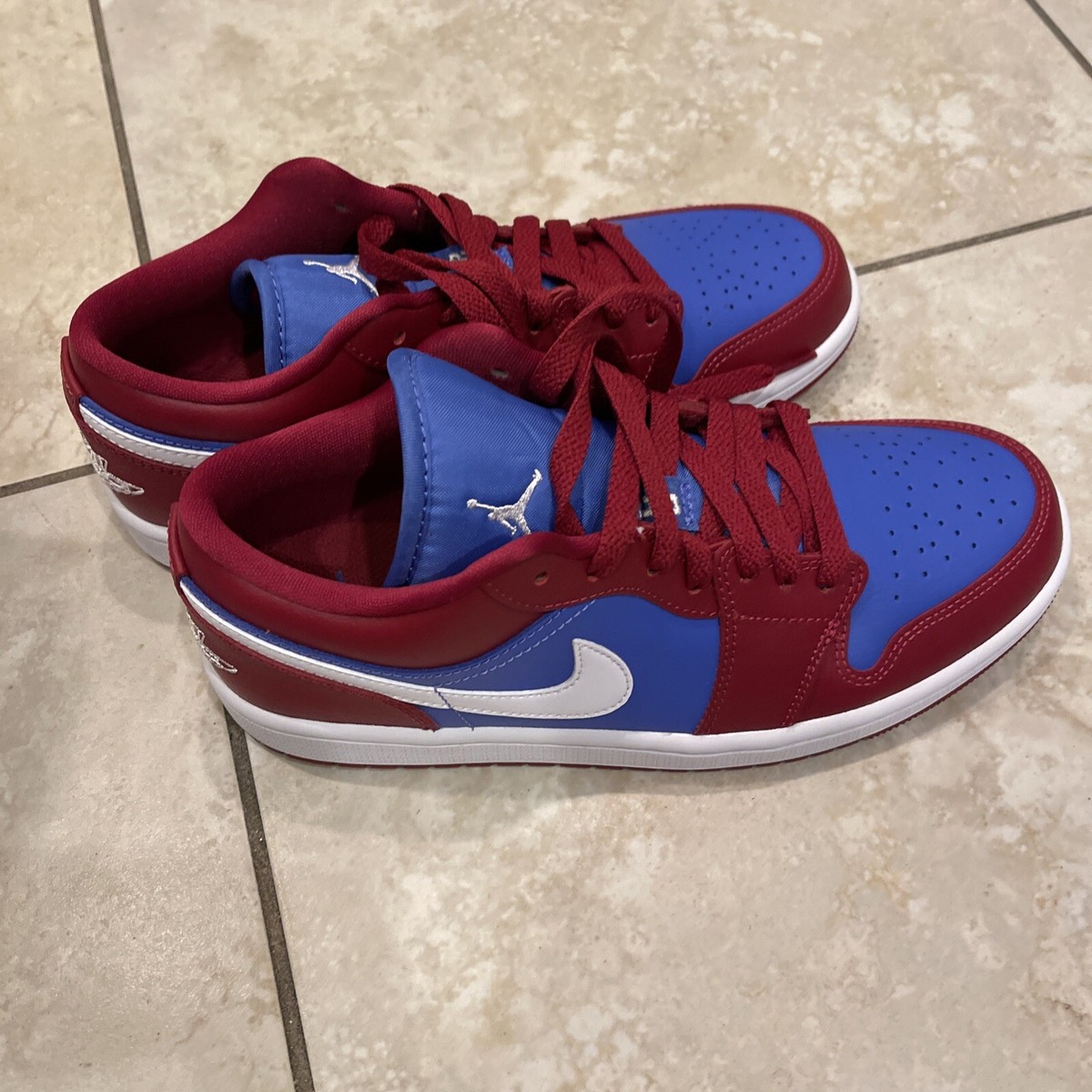Pomegranate Red and Blue Jordan 1 Low Air Jordan 1 Low Pomegranate Blue Women main image 2