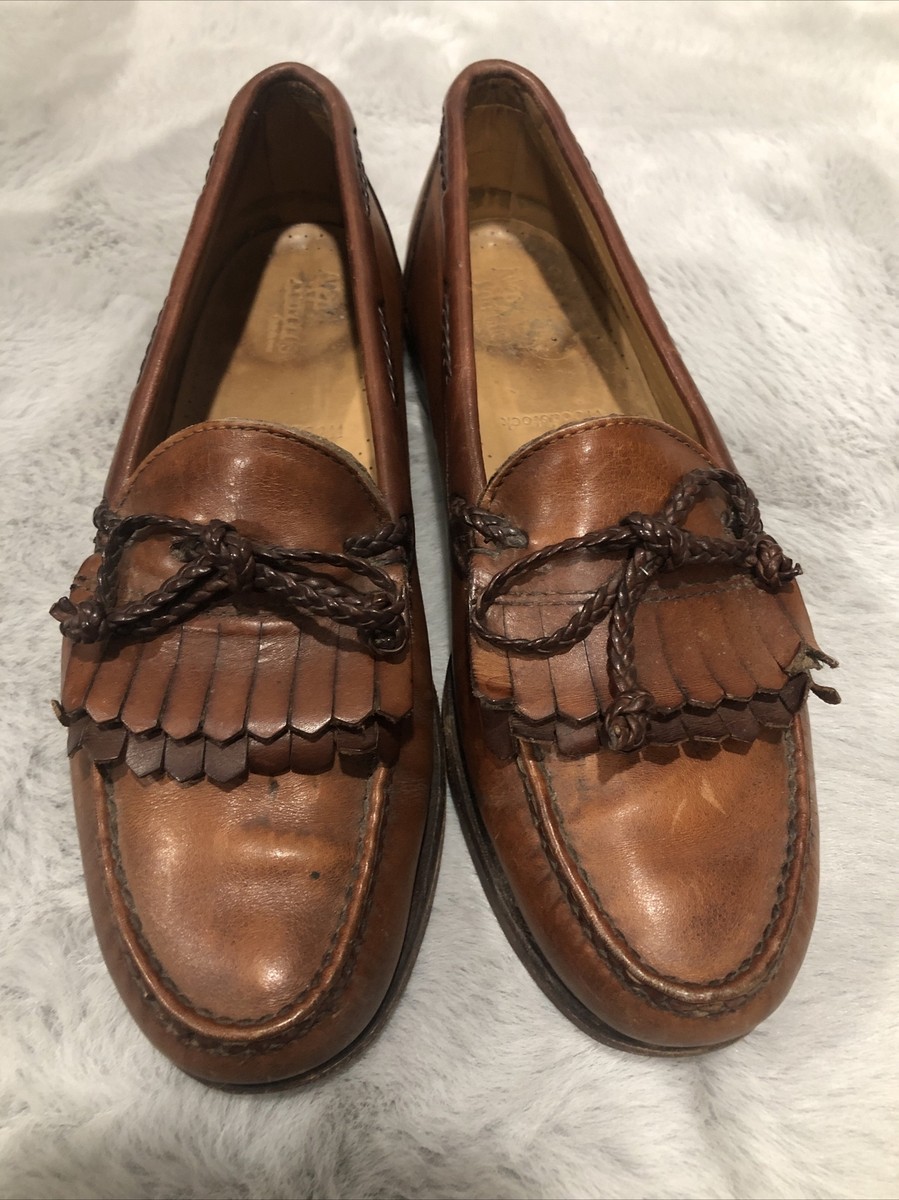 ALLEN EDMONDS Mens Soft Cognac Brown Leather Dress Shoes  display picture 2