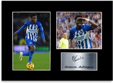 Simon Adingra Brighton Spieler A4 signiert Fo...