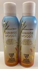 Lot of 2 Bath Body Works SUNRISE WOODS Cleansing Body Mousse  5.3 oz NEW