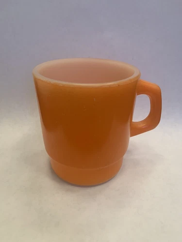 Vintage Anchor Hocking Fire King Orange Ombre Coffee Mug FREE SHIPPING