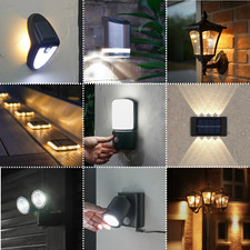 Security Wall Light PIR Sensor Battery & Solar Powered Various Shapes & Sizes
