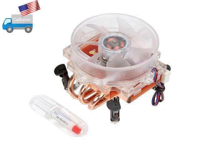 Overclock LED Cooler Fan for Intel Core 2 Duo P4 Socket T LGA 775 CPU HPH-9525CU - Image 2 of 4