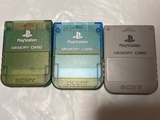 Lot of 3 Sony Playstation 1 PS1 Memory Cards Tested