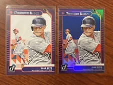 JUAN SOTO Lot of (2) Diamond Kings Purple Holo Foil & Base SP - NATS, PADRES