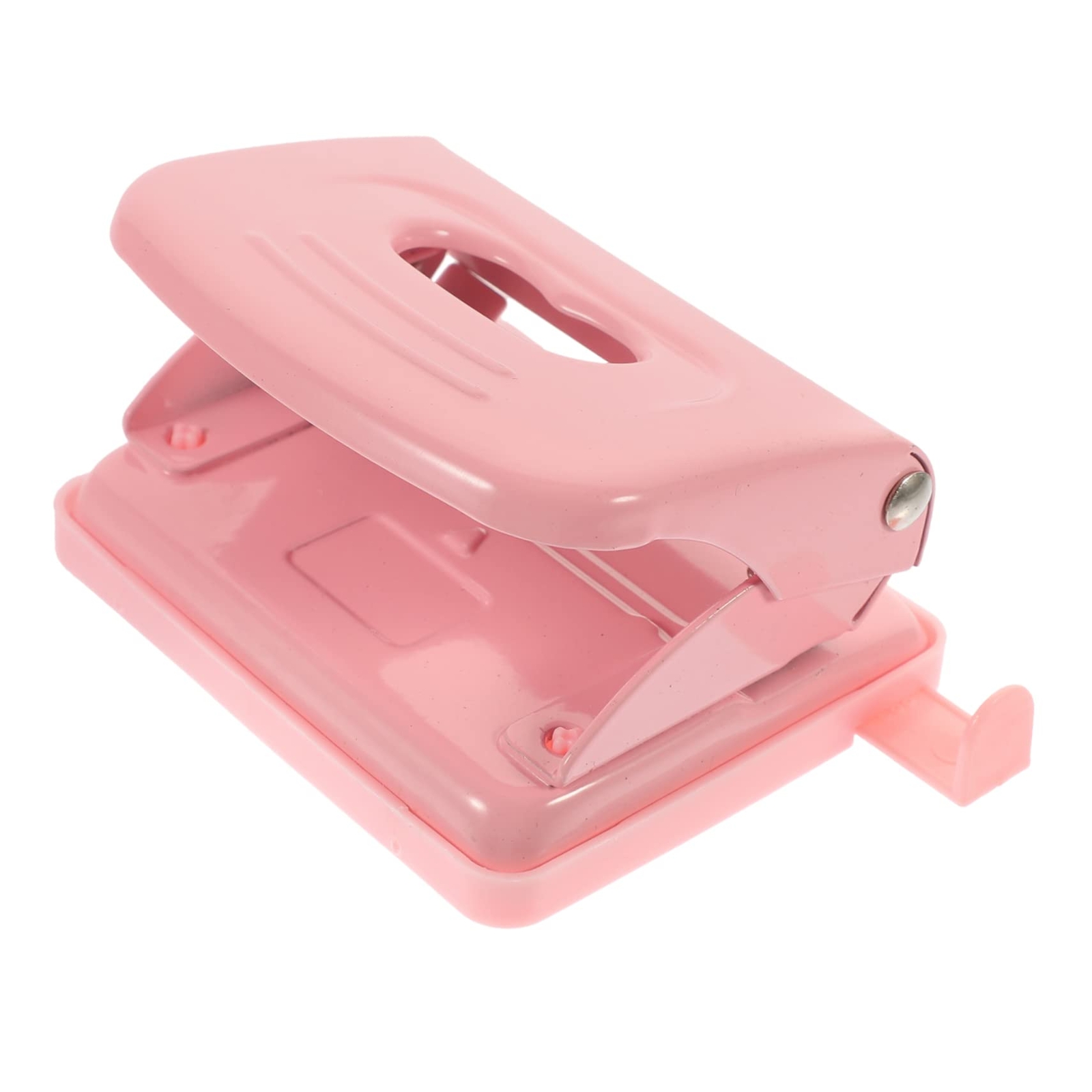 2 Hole Puncher Mini Stapler Rose Gold Stapler Clear Stapler Nordic Metal Pink...-image