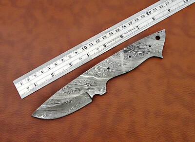 Spear point blank blade 8'' hand forged Damascus steel knife, 3'' Cutting edge