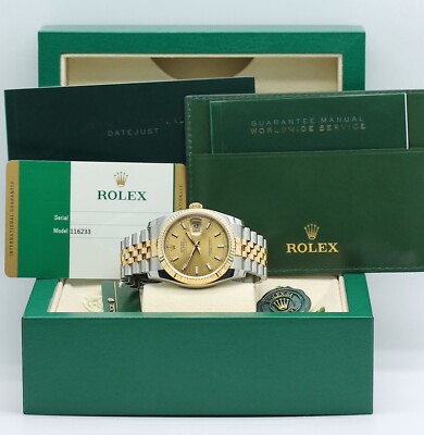 Rolex Datejust Stahl / Gold Ref: 116233 mit Rolex Box & Papiere von 2016