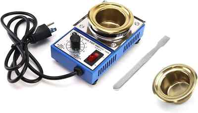 Solder Pot, 150W 110V, 50Mm Soldering Bath Titanium Plate, Capacity 500G 200-450