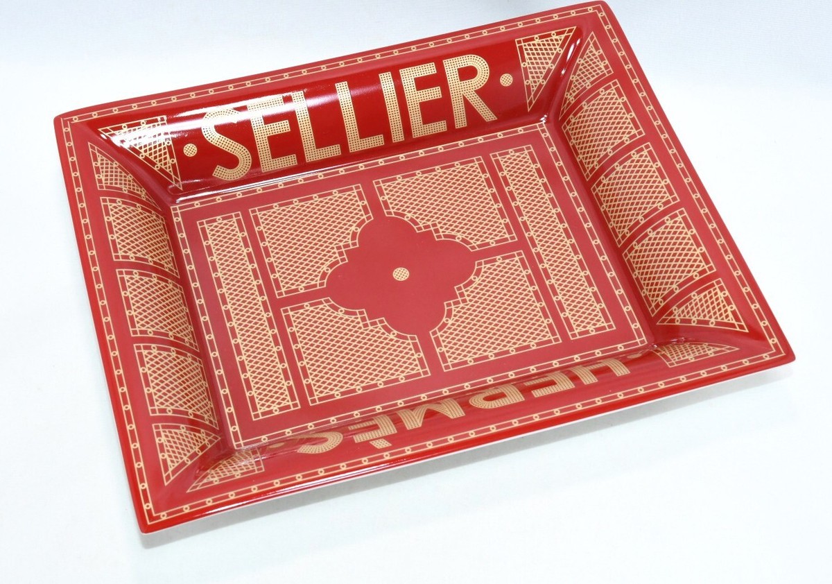 エレガント◆送料込♪【HERMES】Sellier Change Tray Platine Hermes Sellier Change tray by Benoit Pierre Emery porcelain