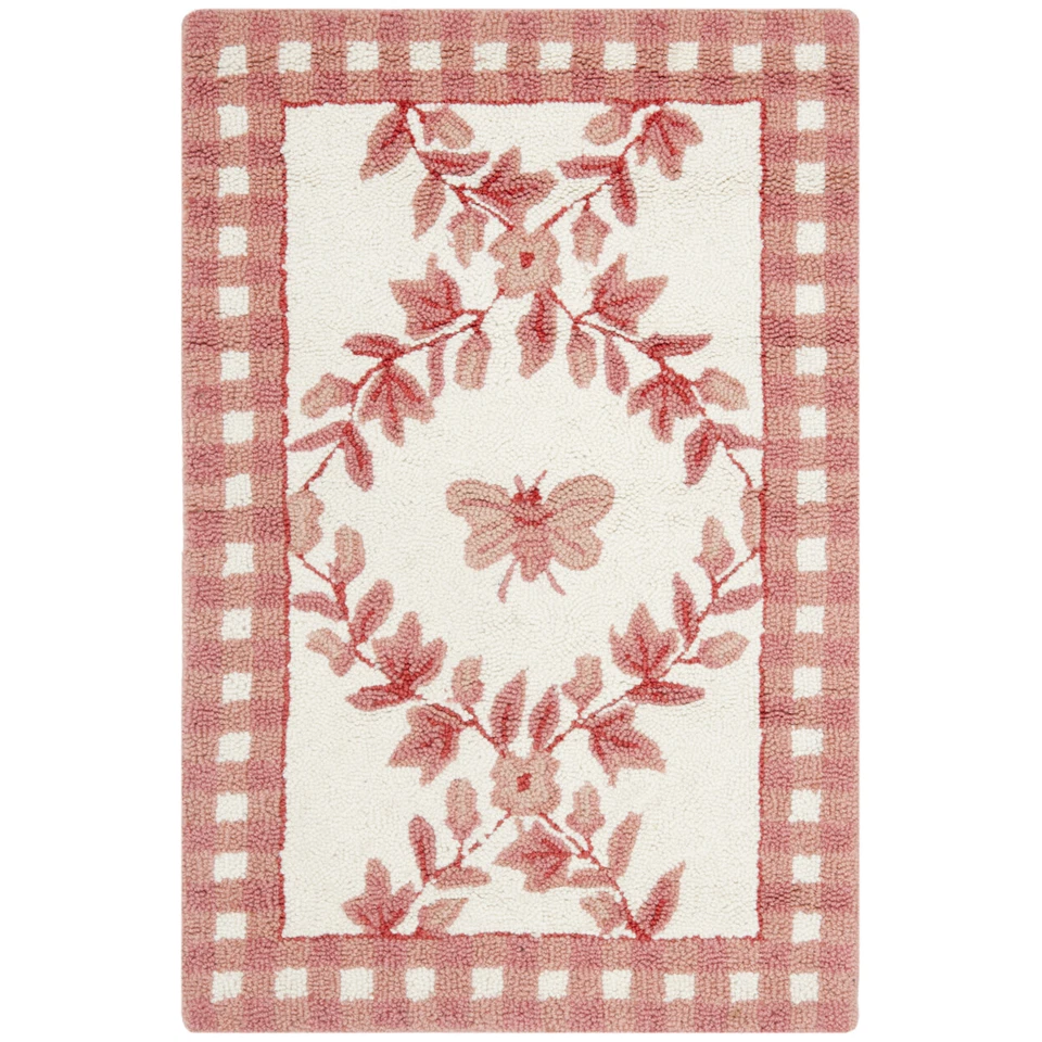 SAFAVIEH Chelsea HK55C Hand-hooked Ivory / Rose Rug - Image 2 of 4