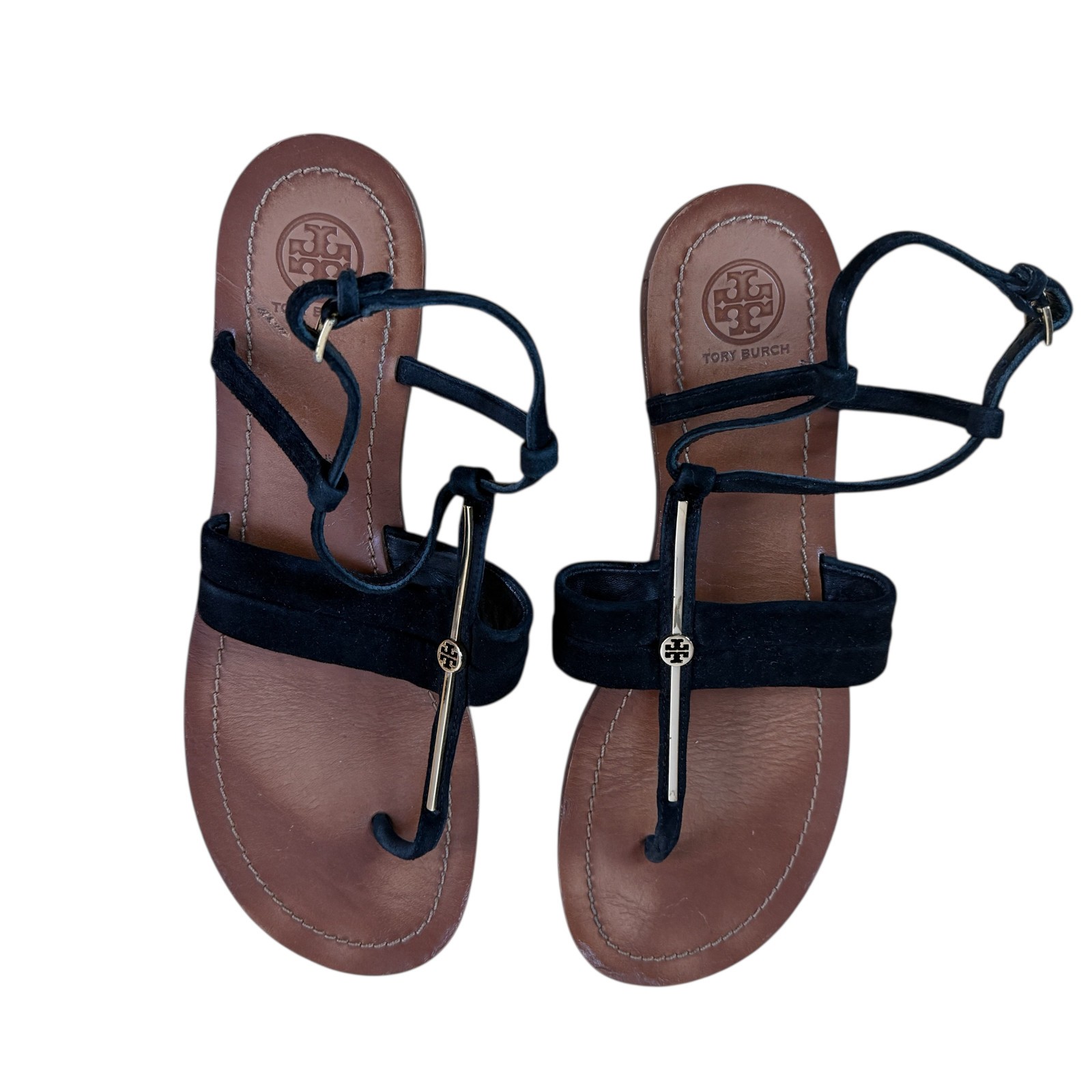 Tory Burch  Women's Flat Thong Jelly Sandals Black US 10 M