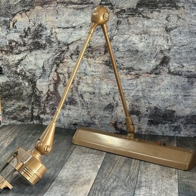 Vintage Art Specialty Co Flexo Clamp On Desk Drafting Light Lamp Brown