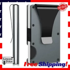 The Ridge Style Titanium Wallet with Money Clip or Cash Strap - RFID Blocking