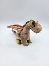 Ty Beanie Baby Dragon Plush Stuffed Animal Brown Purple Wings