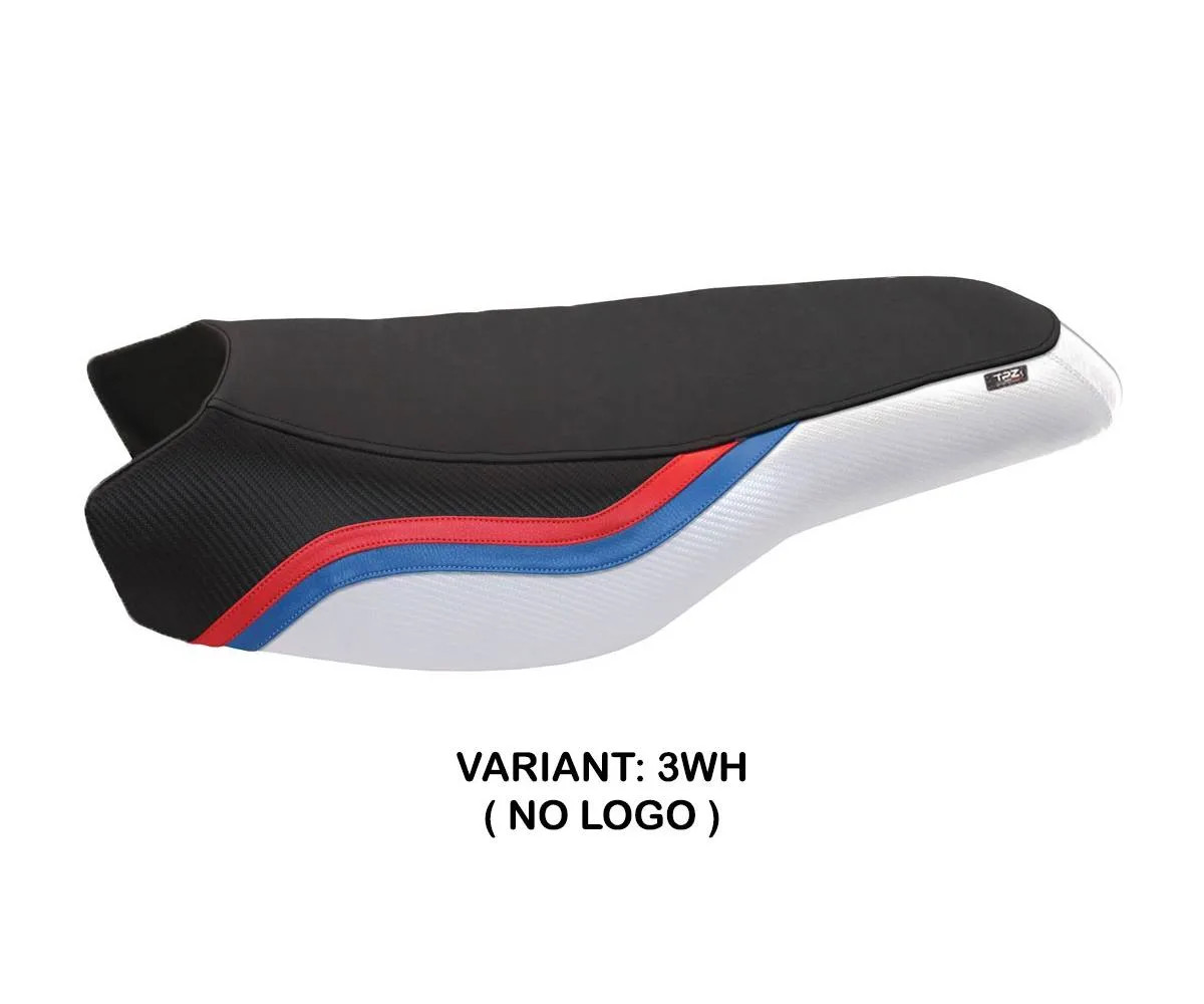 Seat saddle cover Bonn 2 White WH Tpz compatible BMW R 1250 GS RALLYE 2017 2026
