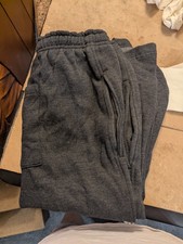 KINGSIZE Mens 8XL Big  Tall Charcoal Grey Fleece Shorts Drawstring Brand New