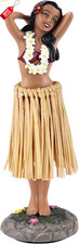 Hawaii Hula Girl Bobblehead Dashboard Decor 6.3 Inch Car Accessory - US