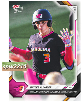 Baylee Klingler 2026 Topps Now  AUSL Softball #24 - Presale