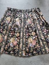 Black Floral Bird Lined Curtains Pair – 226cm Wide x 144cm Drop.