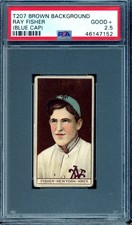 1912 T207 Brown Background Baseball Ray Fisher Blue Cap PSA 2.5