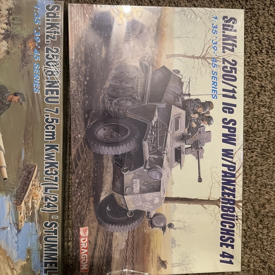 DRAGON 1:35 SD.KFZ. 250/11 le SPW w/Panzerbuchse 41 PLASTIC MODEL KIT BOXED 6132 £31.90