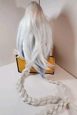 NEW Game Genshin Impact Mualani Anime Cosplay Wig Blue White Long Braids