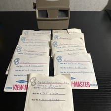 Vintage GAF View Master Viewer w/ 9 Sets Reels Batman Bambi Casper Lassie Etc