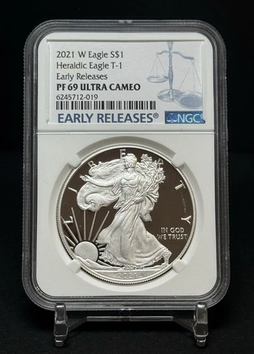 2021 Proof Silver American Eagle Type 1 NGC PR 69 DCAM