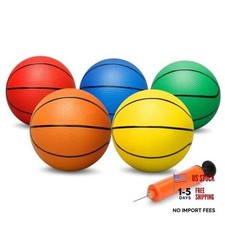 6" Mini Basketball for Kids  Adults, Indoor Basketball for Over Multicolored