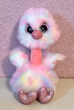 2019 TY Beanie Boos AVERY OSTRICH Pastel Tie Dye Stuffed Animal 9"