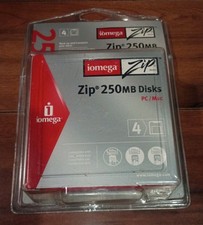 Iomega 4PK ZIP 250MB DISKS IN SLEEVES - PC/MAC Discontinued by Manufacturer