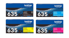 Brother TN635 Standard Yield Black/Cyan/Yellow/Magenta Toner Cartridge Set - 4pk