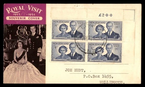 Mayfairstamps New Zealand FDC King and Queen Visit Block First Day Cover aaw_629