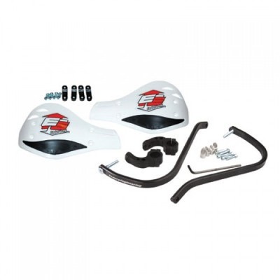 Enduro Engineering Evolution Debris Deflectors Black Bar/White Plastic 1 1/8''
