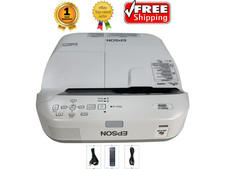 Epson PowerLite 585W 3LCD Projector UST 3300 ANSI Lumens HD HDMI w/Accessories