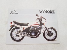 HONDA VT500E EUROSPORT Motorcycle Sales Spec Leaflet MAR 1983