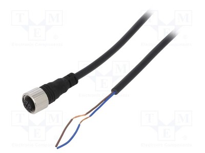 gerade Stecker Isolation: PVC Verbindungsleitung 5m M12 PIN: 2