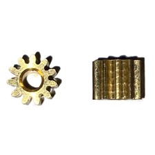 2 Brass Pinion Gears 11 Teeth 0.4 Mod 2 mm Bore 5.1 mm Dia 4 mm high
