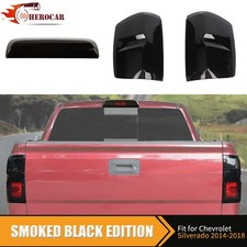 Smoked Black Tail Third Brake Light Cover For Chevy Silverado 14-18 Accessories