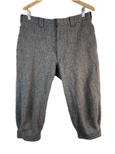 Vintage Woolrich Size 32 Gray Wool Tweed Knickers Hunting Trouser Pants USA