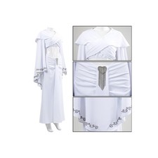 Padm Naberrie Amidala Cosplay Costume Halloween Queen White Dress Top fullset