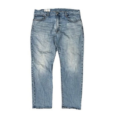 GAP Straight GapFlex Jeans 38x32 Light Wash Denim Relaxed Classic Stretch EUC