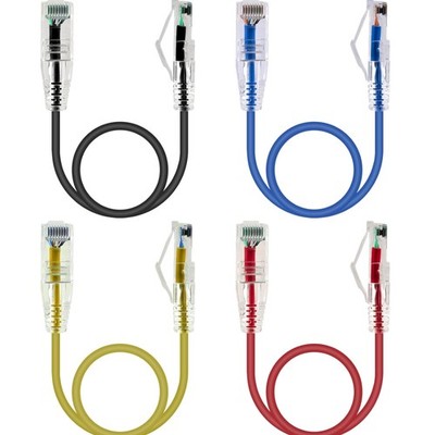Cat6A Ethernet Patchkabel 50cm 4er Pack Mehrfarbe 10 Gbps 500 MHz für Netzwerk