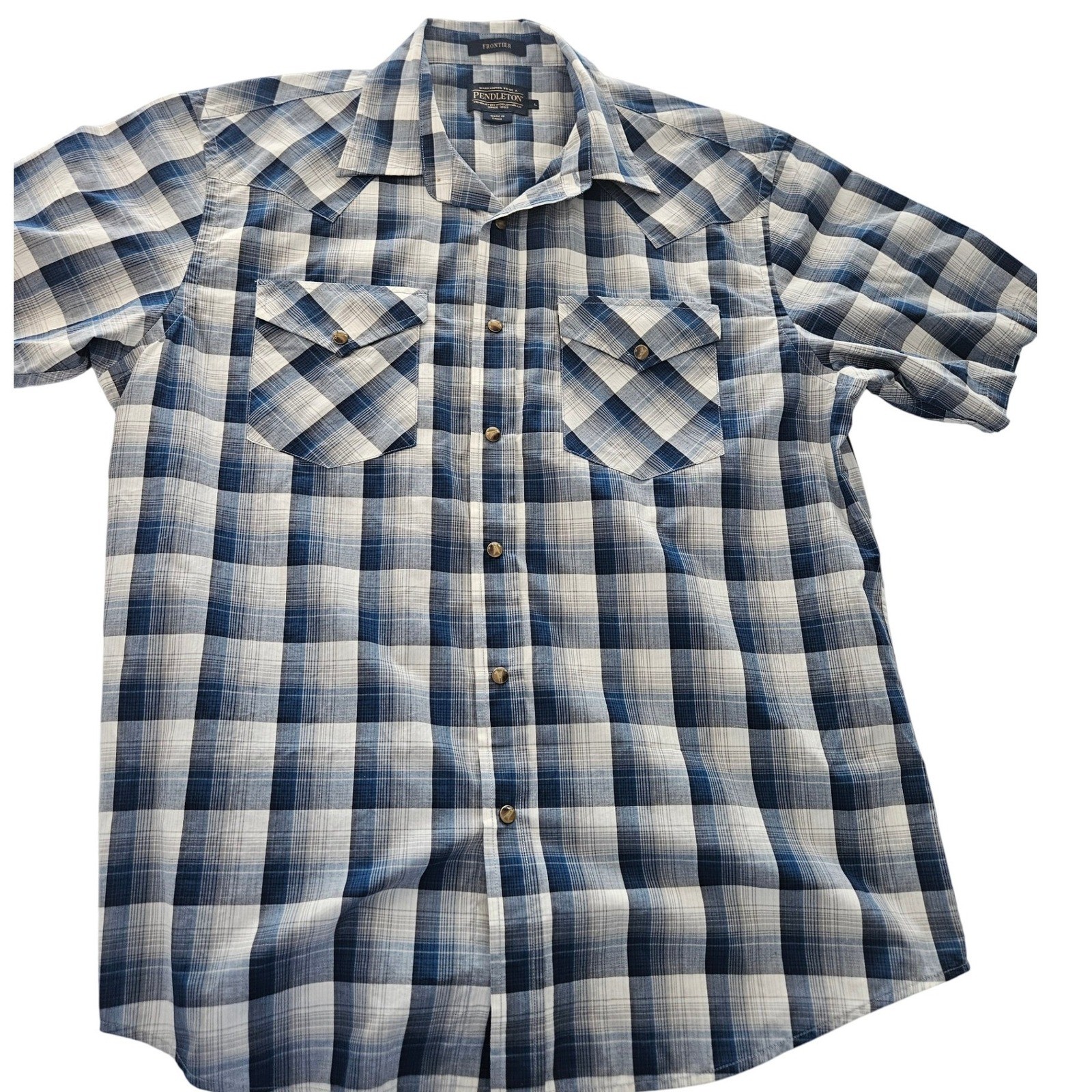 Pendleton Frontier Plaid Snap Front Western Shirt… - image 2