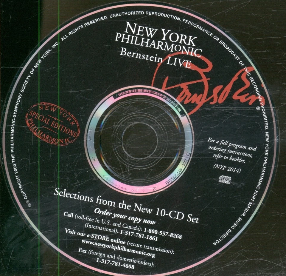 NYP2014 New York Philharmonic Orchestra Bernstein Live (Auswahl Aus Dem New) - Bild 3 von 3