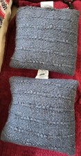 Set of 2 - Threshold Blue Polyester Square Home Decorative Marled Knit Pillow