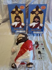 13 Inch Breathing Jesus Plush Doll for Kids Plushie Red Shawl Nursery Christian